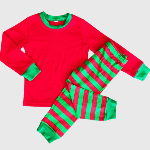 Christmas Red Green Family Pajama Set (Kids & Adult)