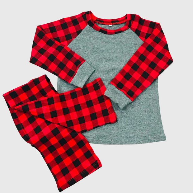 Christmas Buffalo Plaid Family Pajamas Set