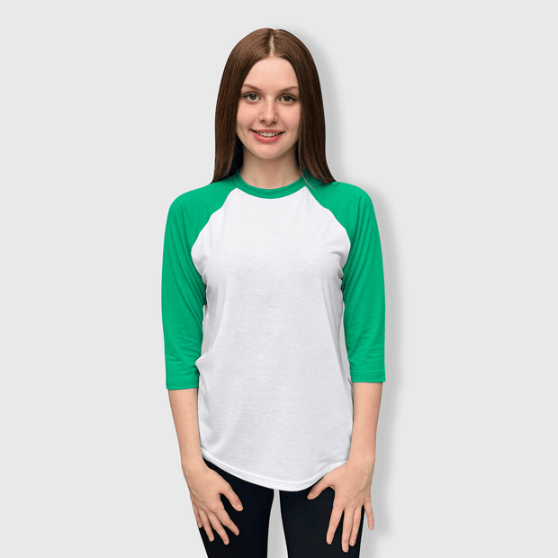 ILTEX Apparel Adult Clothing Baseball Polyester Raglan Tee - White Body