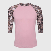 ILTEX Apparel Adult Clothing Cheetah Dusty Pink Polyester Top