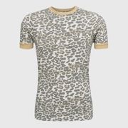 ILTEX Apparel Adult Clothing Cheetah Faded Tan Short Sleeve Top