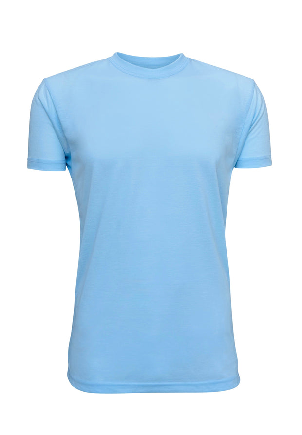 ILTEX Apparel Adult Clothing Polyester Light Blue Cotton-Feel Tee - Adult