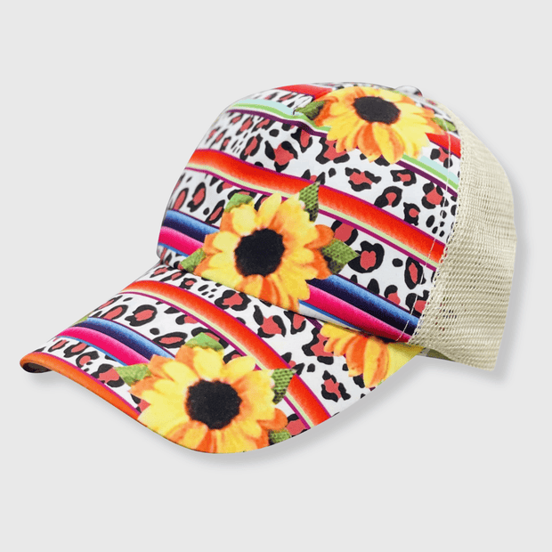 ILTEX Apparel Caps Serape Sunflower Cheetah Cap