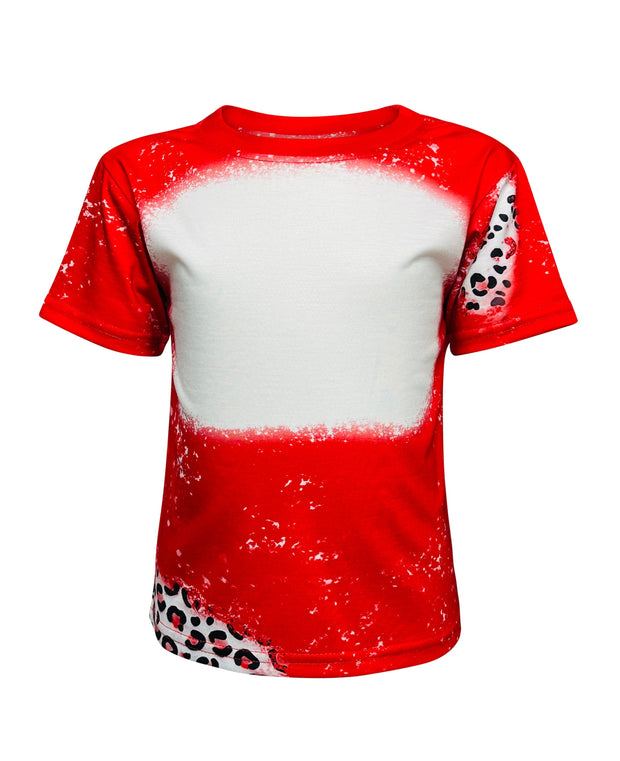 ILTEX Apparel Cheetah Red Faux Bleached Kids Top