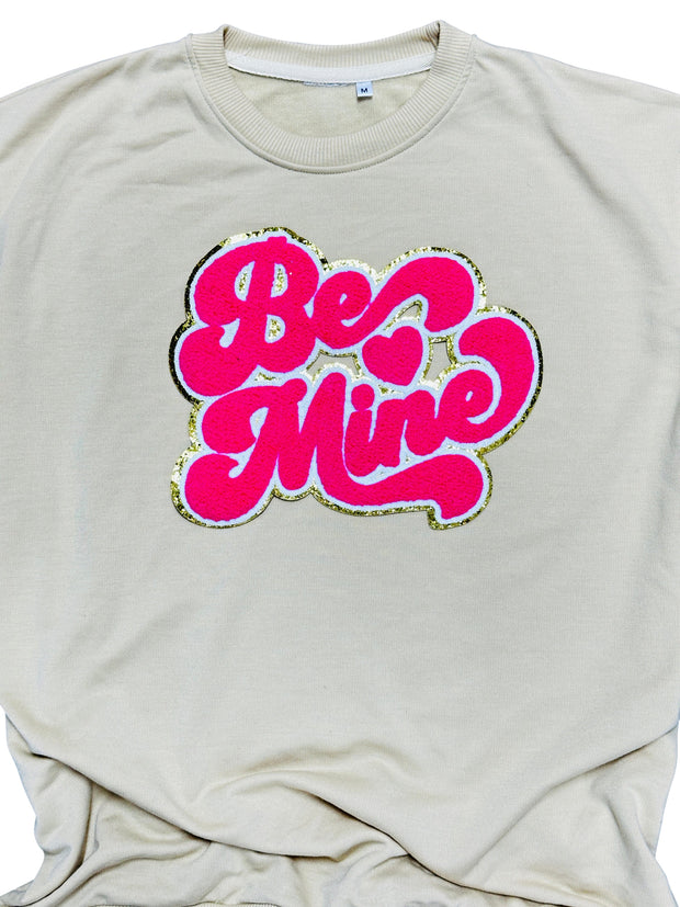 ILTEX Apparel Chenille Patches CP1015 - 'Be Mine' Pink Chenille Patch