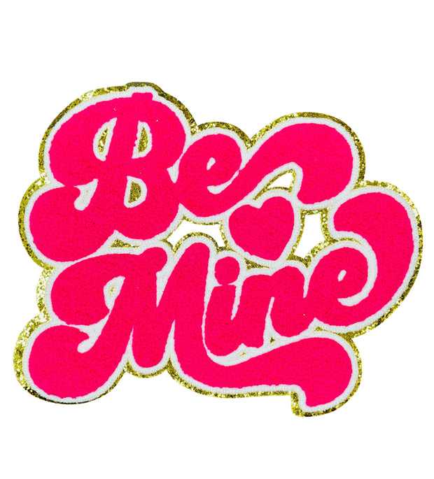 ILTEX Apparel Chenille Patches CP1015 - 'Be Mine' Pink Chenille Patch