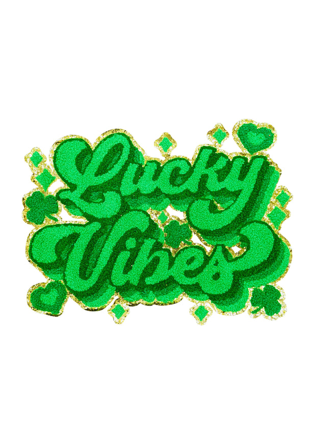 ILTEX Apparel Chenille Patches CP1054 - Lucky Vibes Chenille Patch