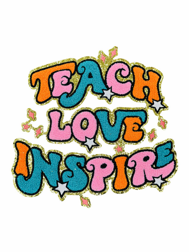 ILTEX Apparel Chenille Patches CP1055 - 'Teach Love Inspire' Chenille Patch