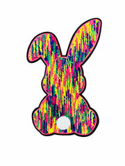 ILTEX Apparel Chenille Patches CP1060 - Easter Bunny Multicolored Chenille Patch