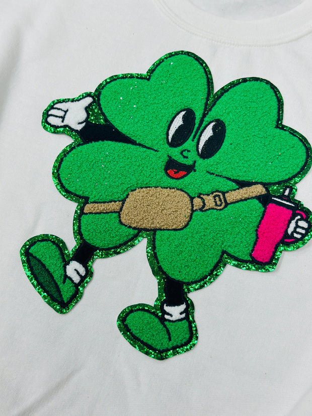 ILTEX Apparel Chenille Patches CP1076 - Trendy Shamrock Chenille Patch