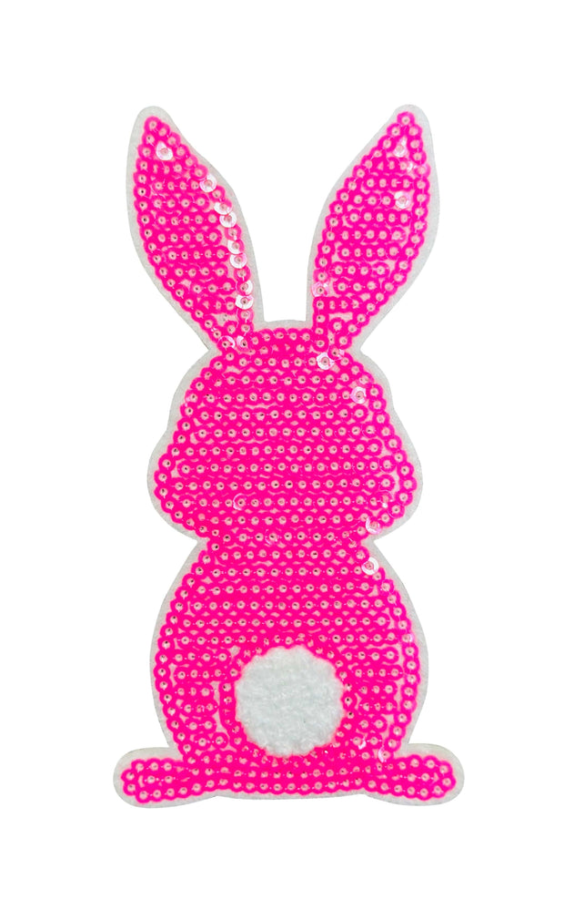 ILTEX Apparel Chenille Patches CP1052 - Easter Rabbit Chenille Sequin Patch (Small)