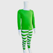 ILTEX Apparel Christmas Green White Family Pajama Set (Kids & Adult)