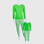 ILTEX Apparel Christmas Green White Family Pajama Set (Kids & Adult)