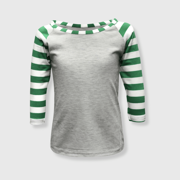 ILTEX Apparel Kids Clothing Candy Cane Gray Green Stripes Top Kids