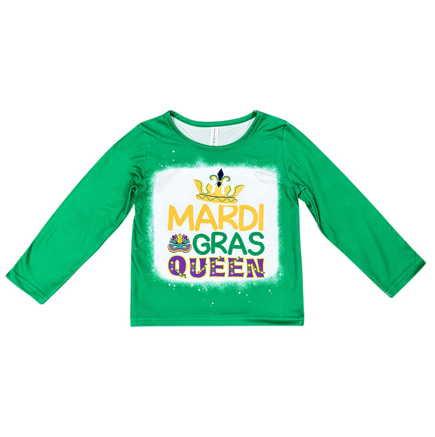 ILTEX Apparel Kids Clothing Mardi Gras Queen Green Kids Top