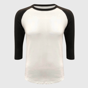 ILTEX Apparel Raglan White/Black / Small Adult Plain Raglan 3/4 T-Shirt - White Body