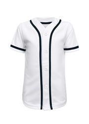 ILTEX Apparel Shirts & Tops White/Black / 2T Baseball Button Down Jersey Kids
