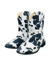 ILTEX Apparel Shoes Cow Print Black Cowboy Boots - Adult & Kids