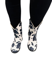ILTEX Apparel Shoes Cow Print Black Cowboy Boots - Adult & Kids