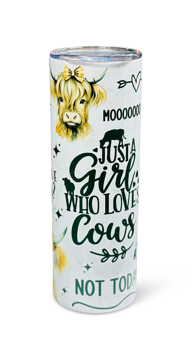 ILTEX Apparel Tumblers TB1003 - 'Just a Girl Who Loves Cows' Tumbler