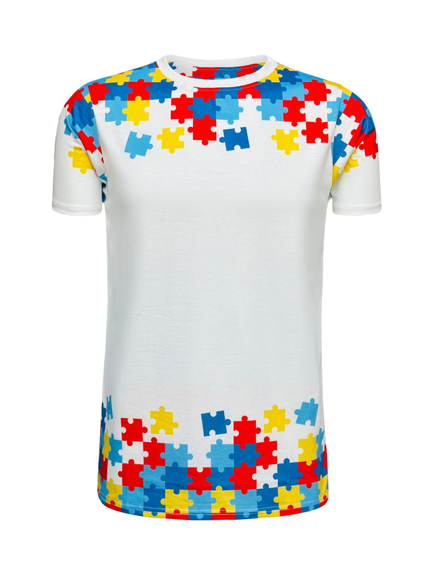 ILTEX Apparel Women's Clothing Autism Puzzles Blank Top