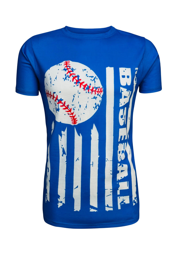 ILTEX Apparel Women's Clothing Baseball Striped Blue Top