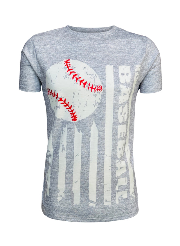 ILTEX Apparel Women's Clothing Baseball Striped Gray Top