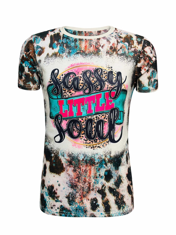 ILTEX Apparel Women's Clothing 'Sassy Little Soul' Cow Turquoise Top