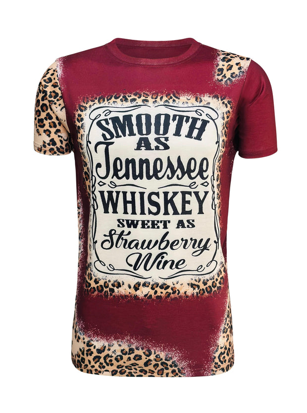 ILTEX Apparel Women's Clothing 'Smooth as Tennessee' Maroon Cheetah Top