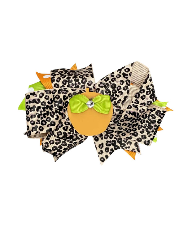 ILTEX Apparel Accessory Bow - Cheetah Pumpkin