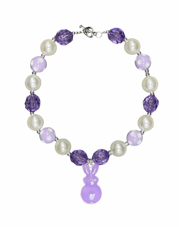 ILTEX Apparel Accessory Bubblegum Necklace - Easter Bunny Purple