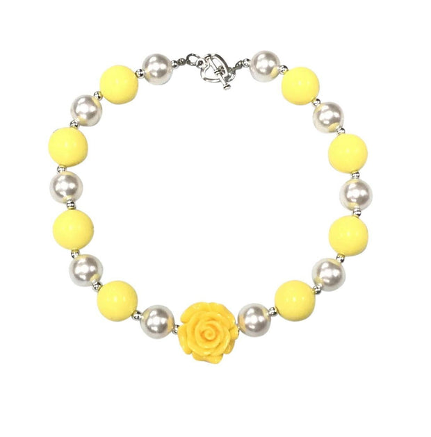 ILTEX Apparel Accessory Bubblegum Necklace - Rose Yellow