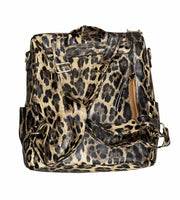 ILTEX Apparel Accessory Cheetah Brown Leather Backpack
