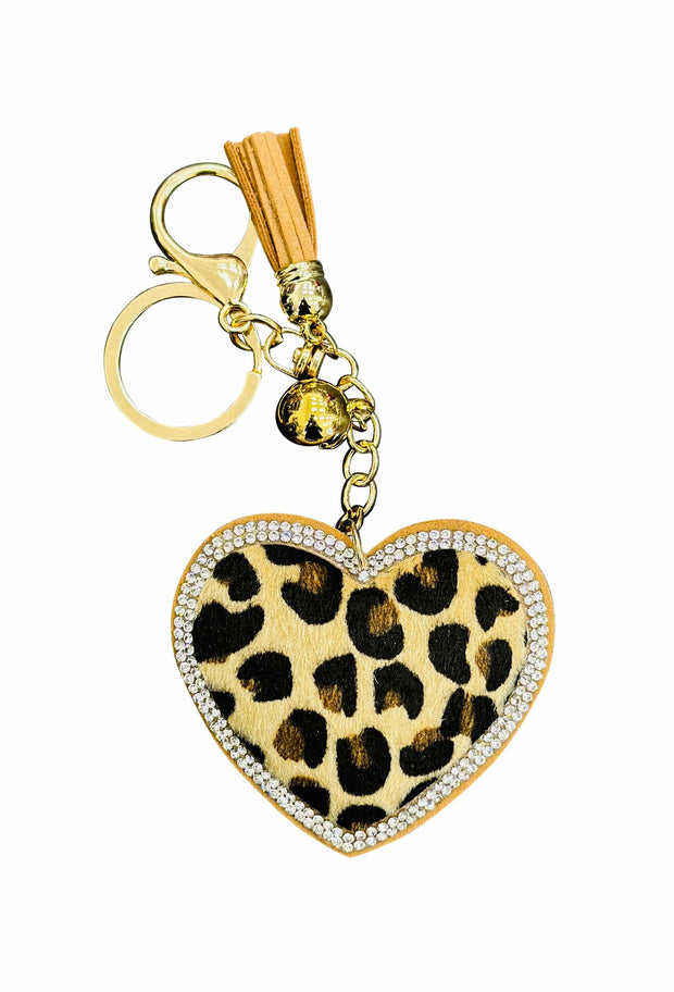 ILTEX Apparel Accessory Keychain - Cheetah Heart