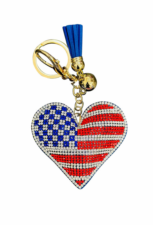 ILTEX Apparel Accessory Keychain - Fourth of July Heart