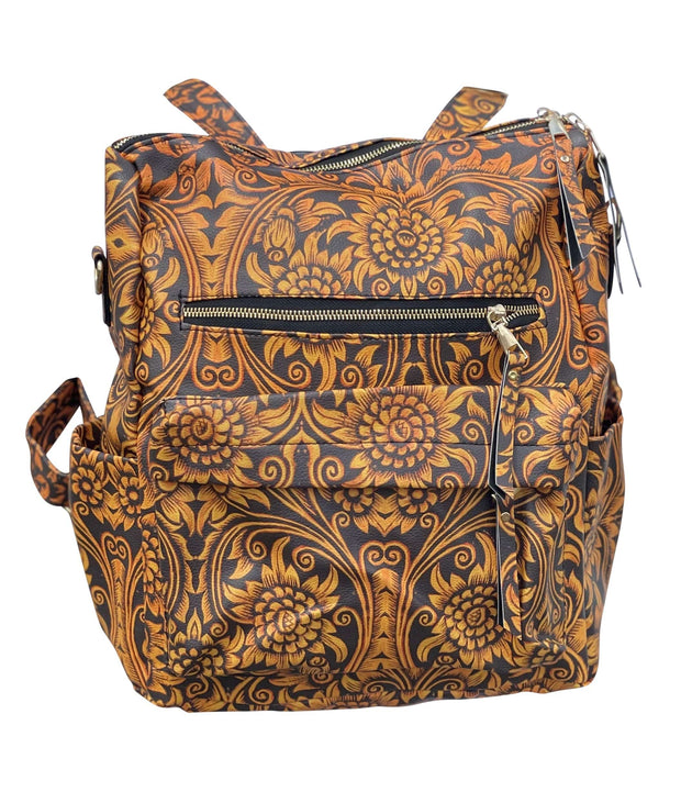 ILTEX Apparel Accessory Sunflower Gold Leather Backpack