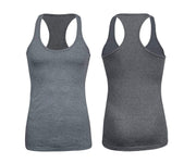 ILTEX Apparel Adult Clothing Charcoal / Small Racerback Poly-Rich Tank Top