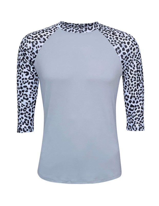 ILTEX Apparel Adult Clothing Cheetah Gray Black White Polyester Top