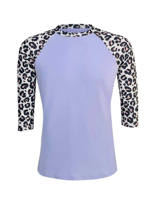 ILTEX Apparel Adult Clothing Cheetah Lavender Polyester Top