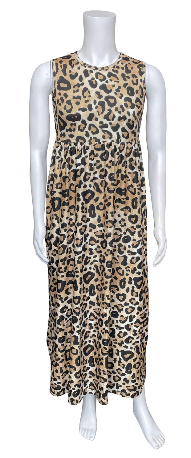 ILTEX Apparel Adult Clothing Cheetah Light Maxi Dress Women