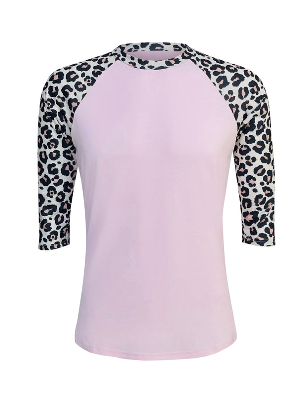 ILTEX Apparel Adult Clothing Cheetah Light Pink Polyester Top