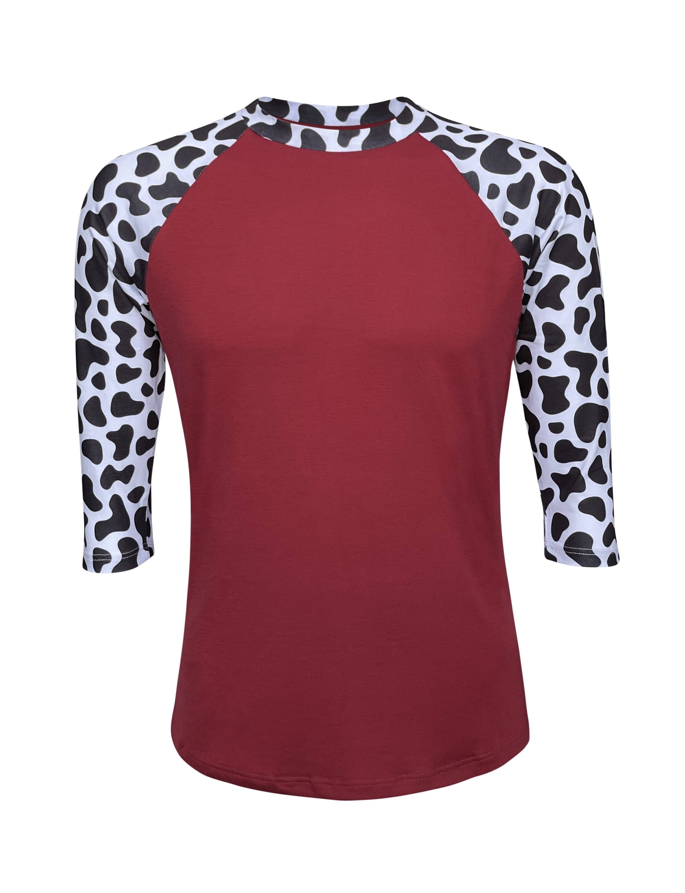 Cow Long Sleeve Shirt & Custom Sublimated Animal Print ShirtsCow Print  Shirts, Cow Long Sleeve Shirt, Animal Print Apparel