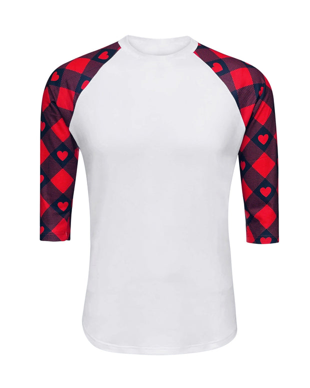 ILTEX Apparel Adult Clothing Heart Buffalo Plaid White Polyester Top