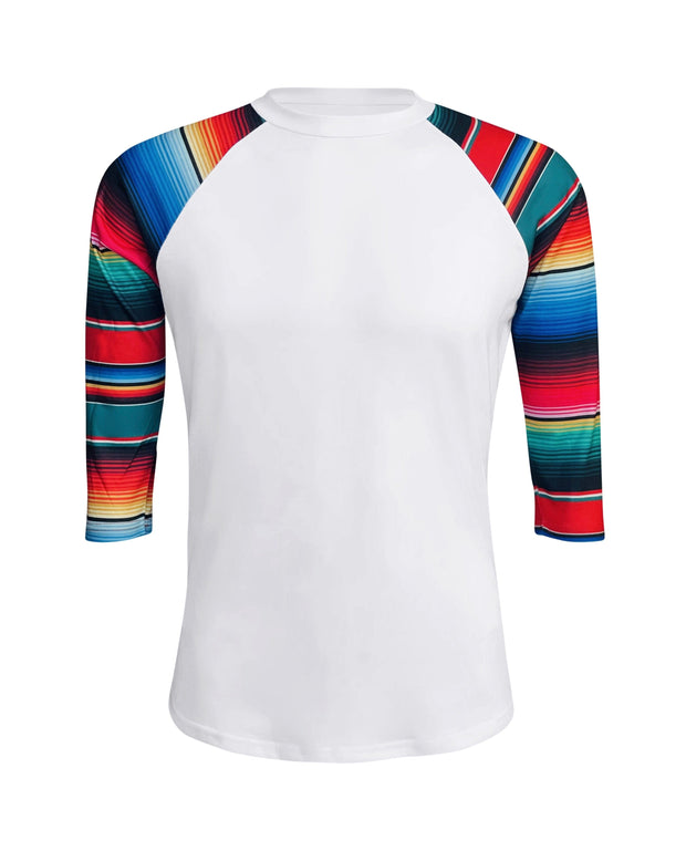 ILTEX Apparel Adult Clothing Serape White Polyester Top