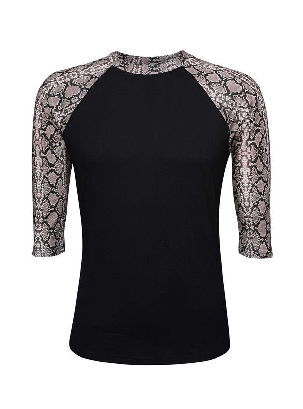 ILTEX Apparel Adult Clothing Snake Print Black Polyester Top