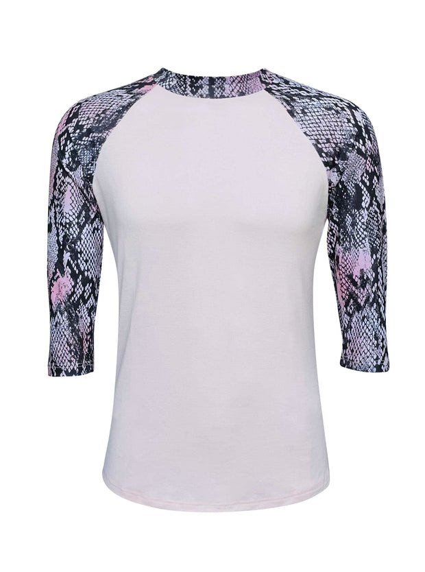 ILTEX Apparel Adult Clothing Snake Print Pink Polyester Top