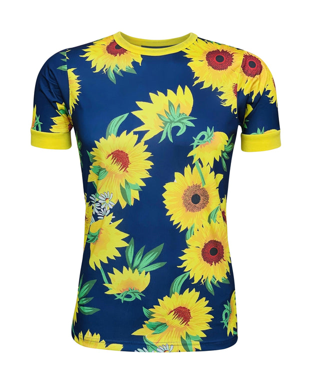 ILTEX Apparel Adult Clothing Sunflower Navy Short Sleeve Top