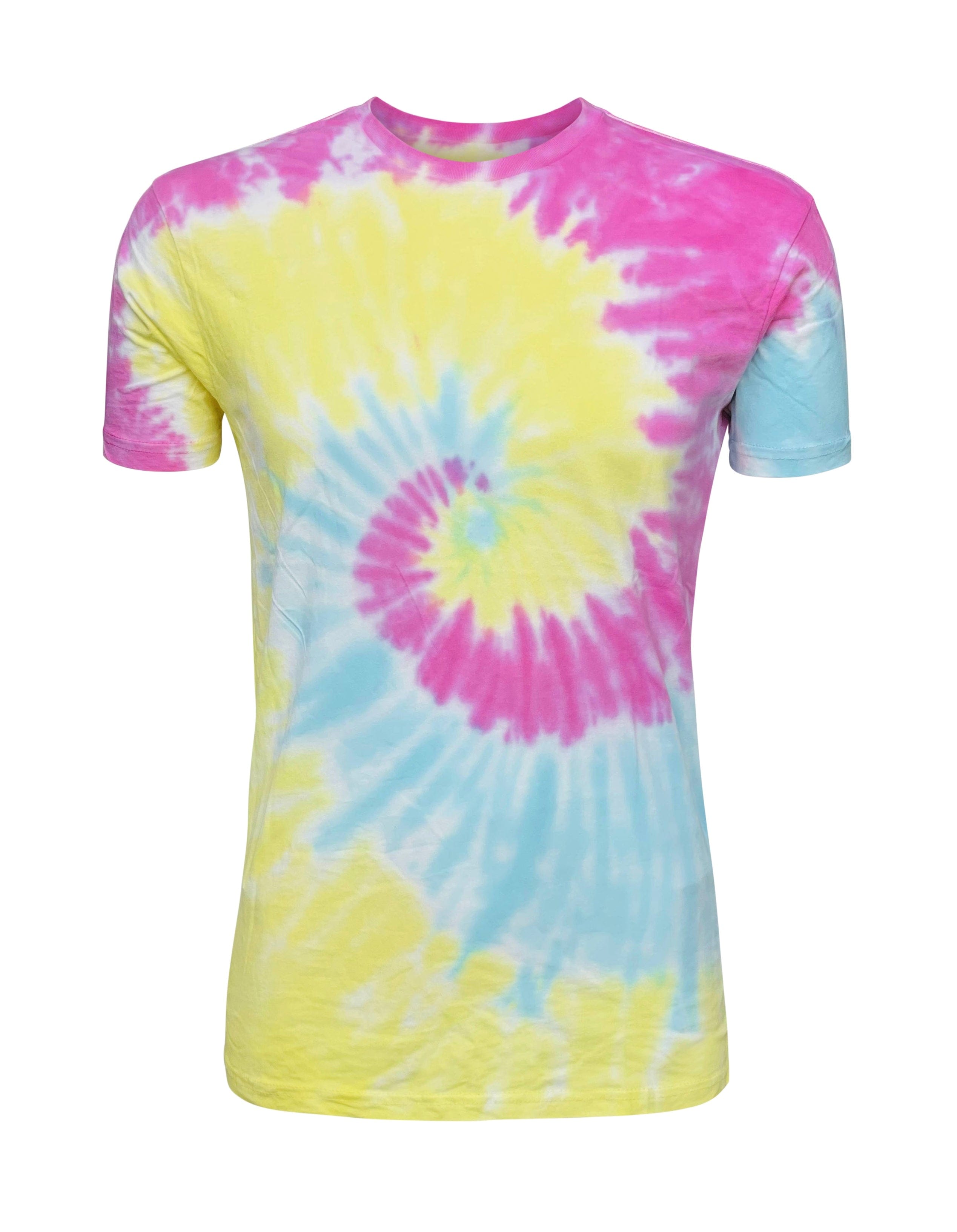 Neon Pink Blue Tie Dye Shirt