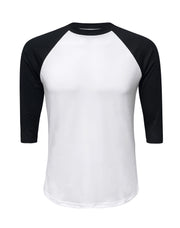 ILTEX Apparel Adult Clothing White/Black / Small Baseball Polyester Raglan Tee - White Body