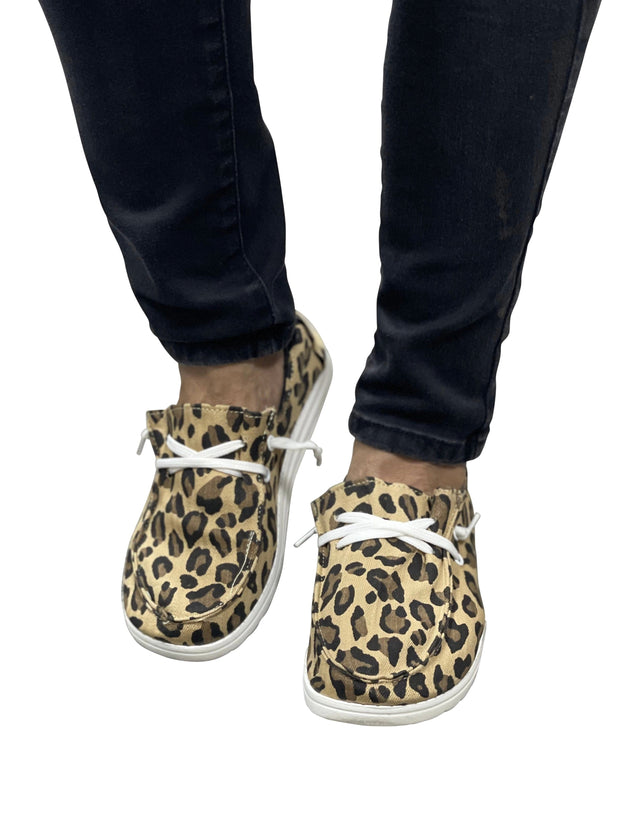 ILTEX Apparel Canvas Cheetah Brown Shoes
